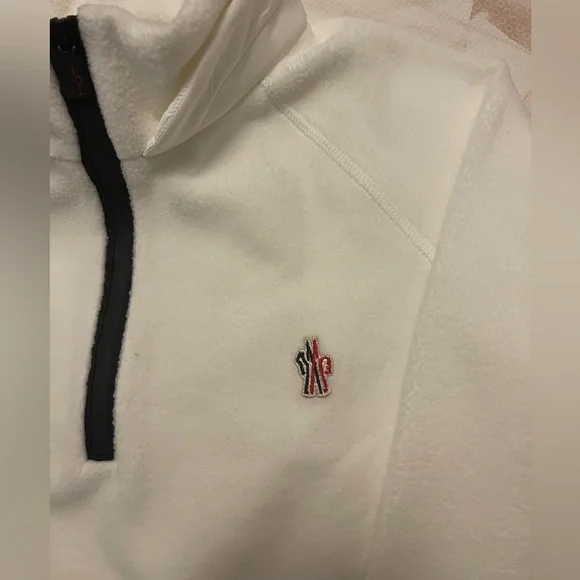 NWOT Moncler Grenoble Logo-patch zip-up Sweatshirt Size 14y - Picture 4 of 8